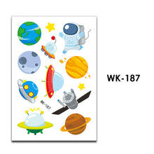 Load image into Gallery viewer, Kids Fake Tattoo Sticker Temporary Tattoos Cartoon Space Planet Alien Waterproof Tatoo Hand Art Tatto For Children Gril Boy
