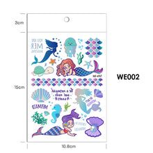 Load image into Gallery viewer, Children's Animal Dinosaur Bronzing Tattoo Stickers Unicorn Mermaid Laser Tattoo Stickers Environmental Protection Colorful Rainbow Stickers
