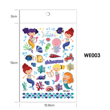Load image into Gallery viewer, Children's Animal Dinosaur Bronzing Tattoo Stickers Unicorn Mermaid Laser Tattoo Stickers Environmental Protection Colorful Rainbow Stickers
