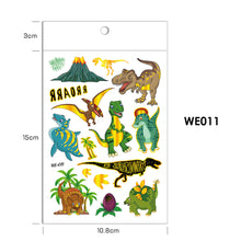 Load image into Gallery viewer, Children's Animal Dinosaur Bronzing Tattoo Stickers Unicorn Mermaid Laser Tattoo Stickers Environmental Protection Colorful Rainbow Stickers
