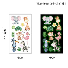 Load image into Gallery viewer, Children's Cartoon Animal Luminous Tattoo Stickers Face Stickers Cute Lion Waterproof Glowing Tattoo Stickers Boy Girls Tattoo
