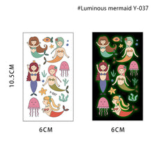 Load image into Gallery viewer, Children's Cartoon Animal Luminous Tattoo Stickers Face Stickers Cute Lion Waterproof Glowing Tattoo Stickers Boy Girls Tattoo
