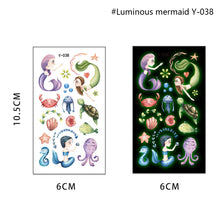 Load image into Gallery viewer, Children's Cartoon Animal Luminous Tattoo Stickers Face Stickers Cute Lion Waterproof Glowing Tattoo Stickers Boy Girls Tattoo
