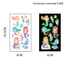 Load image into Gallery viewer, Children's Cartoon Animal Luminous Tattoo Stickers Face Stickers Cute Lion Waterproof Glowing Tattoo Stickers Boy Girls Tattoo
