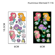 Load image into Gallery viewer, Children's Cartoon Animal Luminous Tattoo Stickers Face Stickers Cute Lion Waterproof Glowing Tattoo Stickers Boy Girls Tattoo
