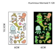 Load image into Gallery viewer, Children's Cartoon Animal Luminous Tattoo Stickers Face Stickers Cute Lion Waterproof Glowing Tattoo Stickers Boy Girls Tattoo
