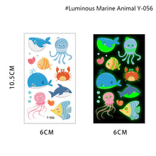 Load image into Gallery viewer, Children's Cartoon Animal Luminous Tattoo Stickers Face Stickers Cute Lion Waterproof Glowing Tattoo Stickers Boy Girls Tattoo
