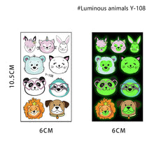 Load image into Gallery viewer, Children's Cartoon Animal Luminous Tattoo Stickers Face Stickers Cute Lion Waterproof Glowing Tattoo Stickers Boy Girls Tattoo
