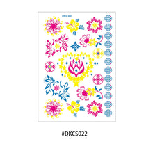 Load image into Gallery viewer, Fluorescent Flower Butterfly Tattoo Stickers Creative Face Arm Stickers Waterproof Feather Tattoo Arm Tattoo Stickers
