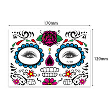 Load image into Gallery viewer, Cross Border Halloween Funny Face Tattoo Stickers Masquerade Undead Face Stickers Tattoo Stickers for Boy Girls Kids
