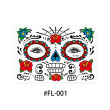 Load image into Gallery viewer, Cross Border Halloween Funny Face Tattoo Stickers Masquerade Undead Face Stickers Tattoo Stickers for Boy Girls Kids
