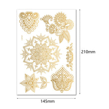 Load image into Gallery viewer, Hot Gold Rose Gold Hannah Lace Bridal Mandala Tattoo Sticker Sexy Summer Creative Body Arm Women Men Tattoo Stickers
