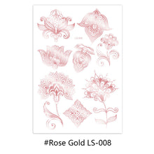 Load image into Gallery viewer, Hot Gold Rose Gold Hannah Lace Bridal Mandala Tattoo Sticker Sexy Summer Creative Body Arm Women Men Tattoo Stickers
