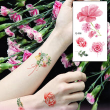 Load image into Gallery viewer, Literary Small Fresh Flower Creative Tattoo Stickers Arm Body Sexy Rose Waterproof Lasting Women Men Tattoo Stickers
