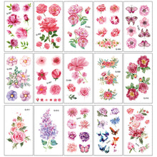 Load image into Gallery viewer, Literary Small Fresh Flower Creative Tattoo Stickers Arm Body Sexy Rose Waterproof Lasting Women Men Tattoo Stickers
