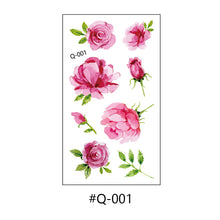 Load image into Gallery viewer, Literary Small Fresh Flower Creative Tattoo Stickers Arm Body Sexy Rose Waterproof Lasting Women Men Tattoo Stickers
