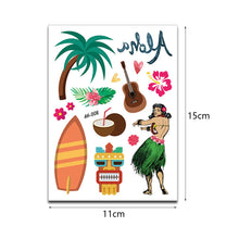 Load image into Gallery viewer, Creative Cartoon Stickers Fashion Hawaii Party Tattoo Stickers Summer Flowers Trend Women Men Sexy Tattoo Stickers
