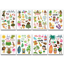 Load image into Gallery viewer, Creative Cartoon Stickers Fashion Hawaii Party Tattoo Stickers Summer Flowers Trend Women Men Sexy Tattoo Stickers
