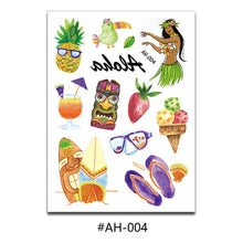 Load image into Gallery viewer, Creative Cartoon Stickers Fashion Hawaii Party Tattoo Stickers Summer Flowers Trend Women Men Sexy Tattoo Stickers
