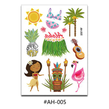 Load image into Gallery viewer, Creative Cartoon Stickers Fashion Hawaii Party Tattoo Stickers Summer Flowers Trend Women Men Sexy Tattoo Stickers
