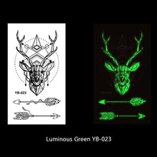 Load image into Gallery viewer, Luminous Tattoo Stickers Fluorescent Bar Music Festival Party Men and Women Tattoo Stickers Luminous Women Men Face Stickers
