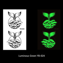 Load image into Gallery viewer, Luminous Tattoo Stickers Fluorescent Bar Music Festival Party Men and Women Tattoo Stickers Luminous Women Men Face Stickers
