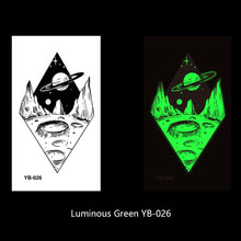 Load image into Gallery viewer, Luminous Tattoo Stickers Fluorescent Bar Music Festival Party Men and Women Tattoo Stickers Luminous Women Men Face Stickers
