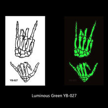 Load image into Gallery viewer, Luminous Tattoo Stickers Fluorescent Bar Music Festival Party Men and Women Tattoo Stickers Luminous Women Men Face Stickers
