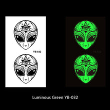 Load image into Gallery viewer, Luminous Tattoo Stickers Fluorescent Bar Music Festival Party Men and Women Tattoo Stickers Luminous Women Men Face Stickers
