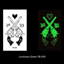 Load image into Gallery viewer, Luminous Tattoo Stickers Fluorescent Bar Music Festival Party Men and Women Tattoo Stickers Luminous Women Men Face Stickers
