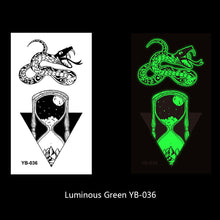 Load image into Gallery viewer, Luminous Tattoo Stickers Fluorescent Bar Music Festival Party Men and Women Tattoo Stickers Luminous Women Men Face Stickers
