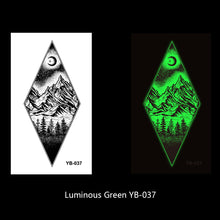 Load image into Gallery viewer, Luminous Tattoo Stickers Fluorescent Bar Music Festival Party Men and Women Tattoo Stickers Luminous Women Men Face Stickers
