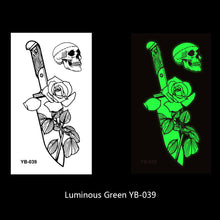 Load image into Gallery viewer, Luminous Tattoo Stickers Fluorescent Bar Music Festival Party Men and Women Tattoo Stickers Luminous Women Men Face Stickers
