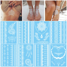 Load image into Gallery viewer, Hanna Lace Tattoo Stickers White Sexy White Women Sexy Body Arm Hawaii Waterproof Temporary Tattoo Lasting Tattoo Stickers
