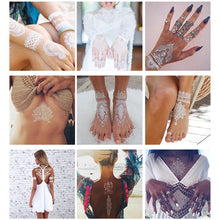 Load image into Gallery viewer, Hanna Lace Tattoo Stickers White Sexy White Women Sexy Body Arm Hawaii Waterproof Temporary Tattoo Lasting Tattoo Stickers
