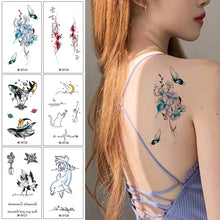 Load image into Gallery viewer, Cartoon Tattoo Stickers Temporary Disposable Flower Body Arm Abstract Tattoo Stickers Waterproof Women Tattoo Stickers

