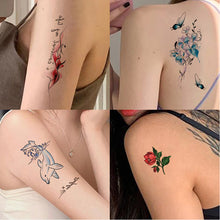 Load image into Gallery viewer, Cartoon Tattoo Stickers Temporary Disposable Flower Body Arm Abstract Tattoo Stickers Waterproof Women Tattoo Stickers
