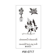 Load image into Gallery viewer, Cartoon Tattoo Stickers Temporary Disposable Flower Body Arm Abstract Tattoo Stickers Waterproof Women Tattoo Stickers
