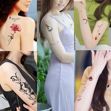 Load image into Gallery viewer, Cartoon Tattoo Stickers Temporary Waterproof Anime Flower Personality Flower Arm Tattoo Stickers Sexy Summer Women Body Stickers
