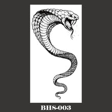 Load image into Gallery viewer, Snake Tattoo Stickers Dark Tide Cool Flower Arm Black Mamba Dead Man Snake Skull Tattoo Stickers Women Cool Body Stickers
