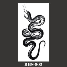 Load image into Gallery viewer, Snake Tattoo Stickers Dark Tide Cool Flower Arm Black Mamba Dead Man Snake Skull Tattoo Stickers Women Cool Body Stickers
