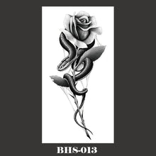 Load image into Gallery viewer, Snake Tattoo Stickers Dark Tide Cool Flower Arm Black Mamba Dead Man Snake Skull Tattoo Stickers Women Cool Body Stickers
