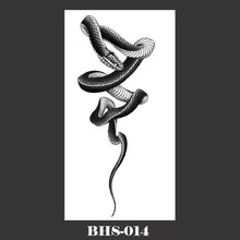 Load image into Gallery viewer, Snake Tattoo Stickers Dark Tide Cool Flower Arm Black Mamba Dead Man Snake Skull Tattoo Stickers Women Cool Body Stickers
