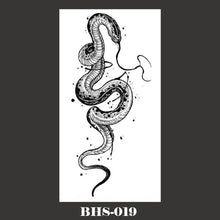 Load image into Gallery viewer, Snake Tattoo Stickers Dark Tide Cool Flower Arm Black Mamba Dead Man Snake Skull Tattoo Stickers Women Cool Body Stickers
