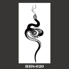 Load image into Gallery viewer, Snake Tattoo Stickers Dark Tide Cool Flower Arm Black Mamba Dead Man Snake Skull Tattoo Stickers Women Cool Body Stickers

