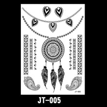 Load image into Gallery viewer, Creative Black Lace Tattoo Applique Arm Sexy Black and White Lace Tattoo Sticker Fashion Body Arm Flower Tattoo Stickers
