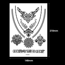 Load image into Gallery viewer, Creative Black Lace Tattoo Applique Arm Sexy Black and White Lace Tattoo Sticker Fashion Body Arm Flower Tattoo Stickers
