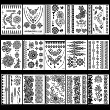 Load image into Gallery viewer, Creative Black Lace Tattoo Applique Arm Sexy Black and White Lace Tattoo Sticker Fashion Body Arm Flower Tattoo Stickers

