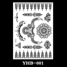 Load image into Gallery viewer, Creative Black Lace Tattoo Applique Arm Sexy Black and White Lace Tattoo Sticker Fashion Body Arm Flower Tattoo Stickers
