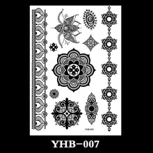 Load image into Gallery viewer, Creative Black Lace Tattoo Applique Arm Sexy Black and White Lace Tattoo Sticker Fashion Body Arm Flower Tattoo Stickers
